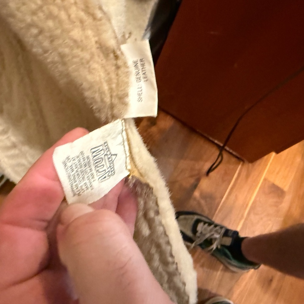 Tan Shearling Leather Jacket - image 4